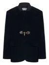 Moschino Corduroy Toggle-fastening Blazer In Black