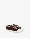 Moschino Corduroy Lace-up Sneakers In Brown