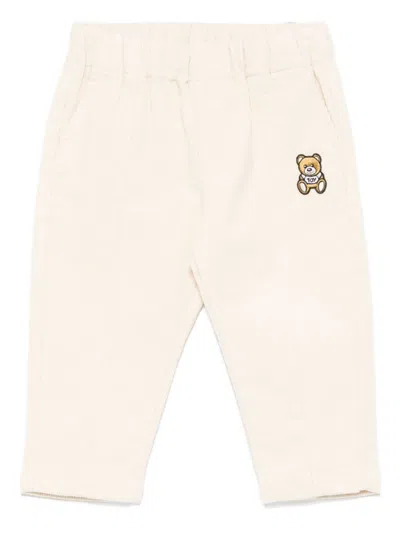 Moschino Babies' Corduroy Trousers In Neutrals