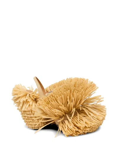 Moschino Cork-detail Sandals In Neutral