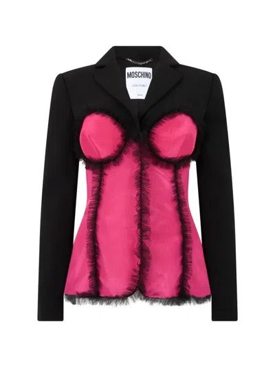 Moschino Corset-style Fitted Jacket In Black