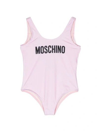 Moschino Costume Intero Con Logo In Pink