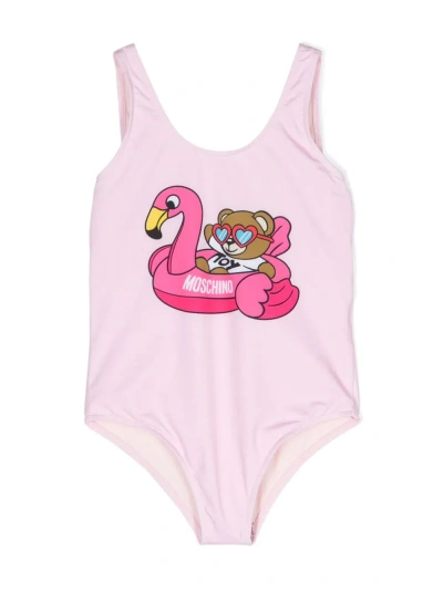 Moschino Costume Intero Pool Party Teddy Bear In Pink
