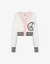 Moschino Cotton And Nylon Cardigan Urban In White