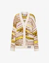 Moschino Cotton And Nylon Multicolor Cardigan