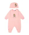 Moschino Cotton Babygrow Set In Pink