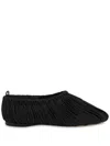 Moschino Cotton-blend Ballerina Shoes In Black