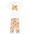 Moschino Cotton-blend Jersey T-shirt And Leggings Set In White