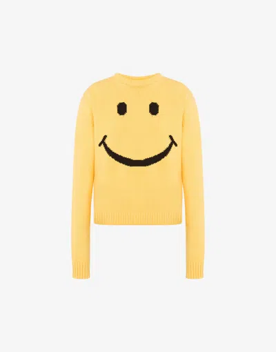 MOSCHINO COTTON BLEND PULLOVER SMILEY®