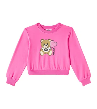 Moschino Cotton-blend Sweatshirt In Pink