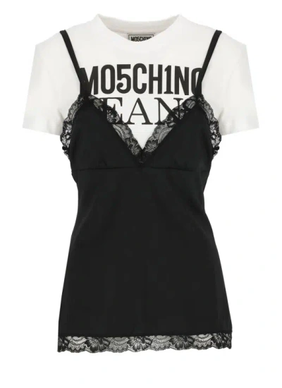 Moschino Cotton Blend T-shirt In Black