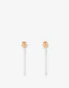 Moschino Cotton Bud Drop Earrings In Gold
