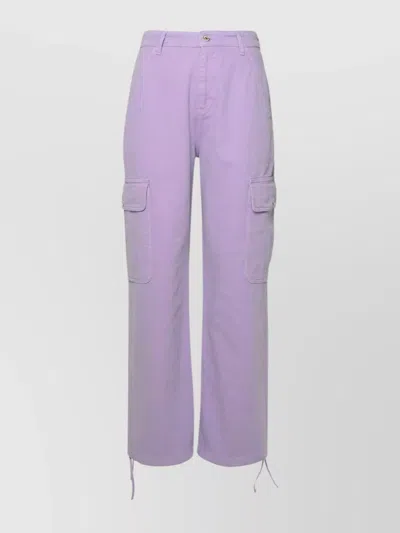 Moschino Jeans Wide Leg Cargo Trousers In Light Purple