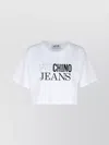 Moschino Cotton Crew Neck Cropped T-shirt