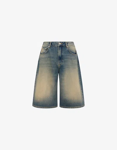 MOSCHINO COTTON DENIM BERMUDA SHORTS