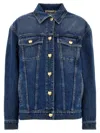 Moschino 'teddy' Jacket With Buttoned Cuffs And Pockets In Blue