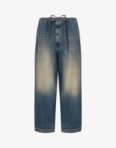 Moschino Jeans Cotton Denim Pants In Blue