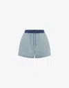 Moschino Jeans Light Denim Shorts In Blue