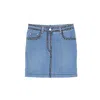 Moschino Couture Couture Cotton Denim Skirt In Blue