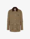 Moschino Corduroy-collar Utility Jacket In Green