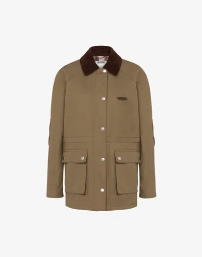MOSCHINO COTTON DIAGONAL JACKET