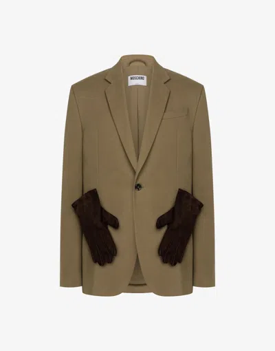 MOSCHINO COTTON DIAGONAL JACKET