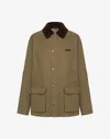 Moschino Cotton Diagonal Jacket In Green