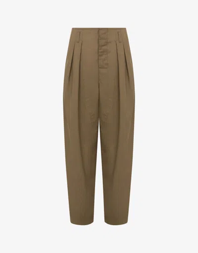 Moschino Cotton Diagonal Pants In Green