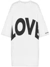 Moschino Logo-print Cotton Dress In White