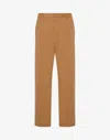 Moschino Slogan-print Cotton-blend Trousers In Beige