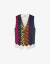 Moschino Cotton Gabardine Vest Archive In Multi