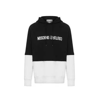 MOSCHINO COTTON HOODED SWEATSHIRT