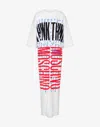 Moschino Cotton Interlock Dress 'think Twice' In White