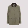 Moschino Logo Label Jacket With Elbow Patches In Green