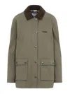 Moschino Logo Label Jacket With Elbow Patches In Green