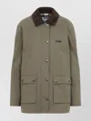 Moschino Logo Label Jacket With Elbow Patches In Green