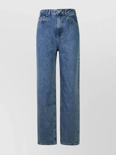 Moschino Cotton Jeans Wide Leg In Blue