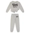Moschino Cotton Jersey Sweatshirt And Sweatpants Set In Grey