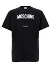 Moschino Crew Neck Graphic T-shirt With Short Sleeves In Black