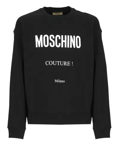 MOSCHINO COTTON LOGOED SWEATSHIRT