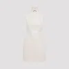 Moschino Tailored Knee-length Sleeveless Dress High Neck In Neutral