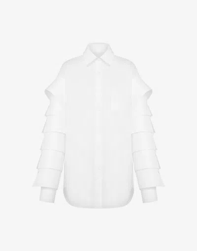MOSCHINO COTTON MUSLIN SHIRT MULTI COLLARS