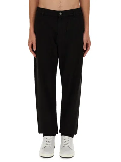 Moschino Cotton Trousers In Black