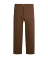 Moschino Camel Cotton Cargo Pants In Brown
