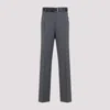 Moschino Cotton Pants With Belt Loops And Button Detailing In Grigio