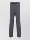 Moschino Cotton Pants With Belt Loops And Button Detailing In Grey