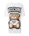 Moschino Cotton Pin Teddy Bear Short-sleeved T-shirt In White