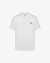 Moschino Cotton Pique Polo Shirt Laurel Crown In White