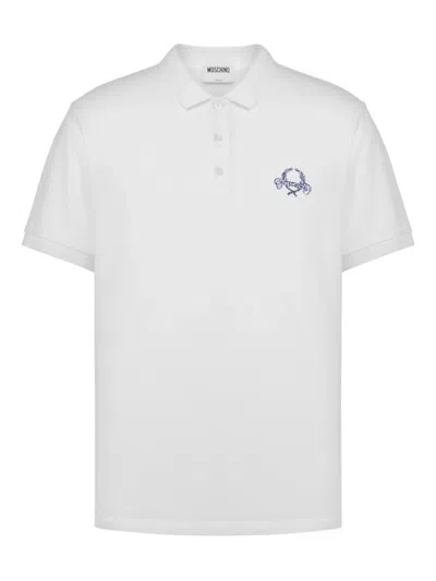 Moschino Cotton Polo Shirt In White