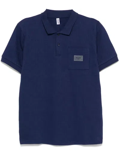 Moschino Cotton Polo Shirt In Blue